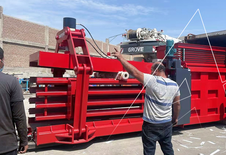 Auto-Tie Cardboard Press for Sale ماكينة ربط الورق المقوى تلقائيًا للبيع