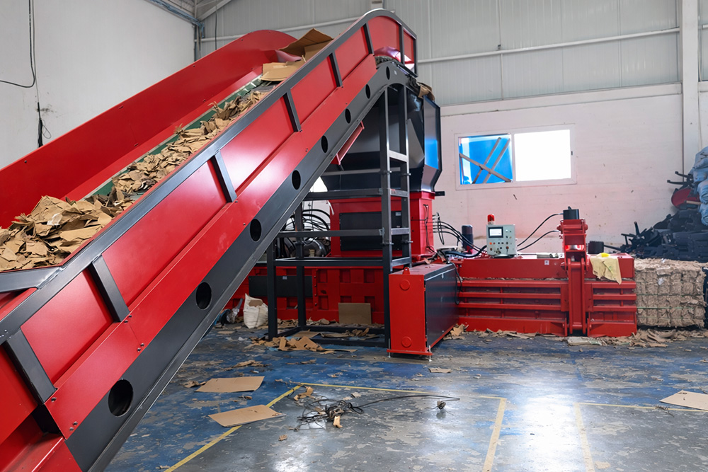 horizontal cardboard baler for sale مكبس كرتون أفقي للبيع