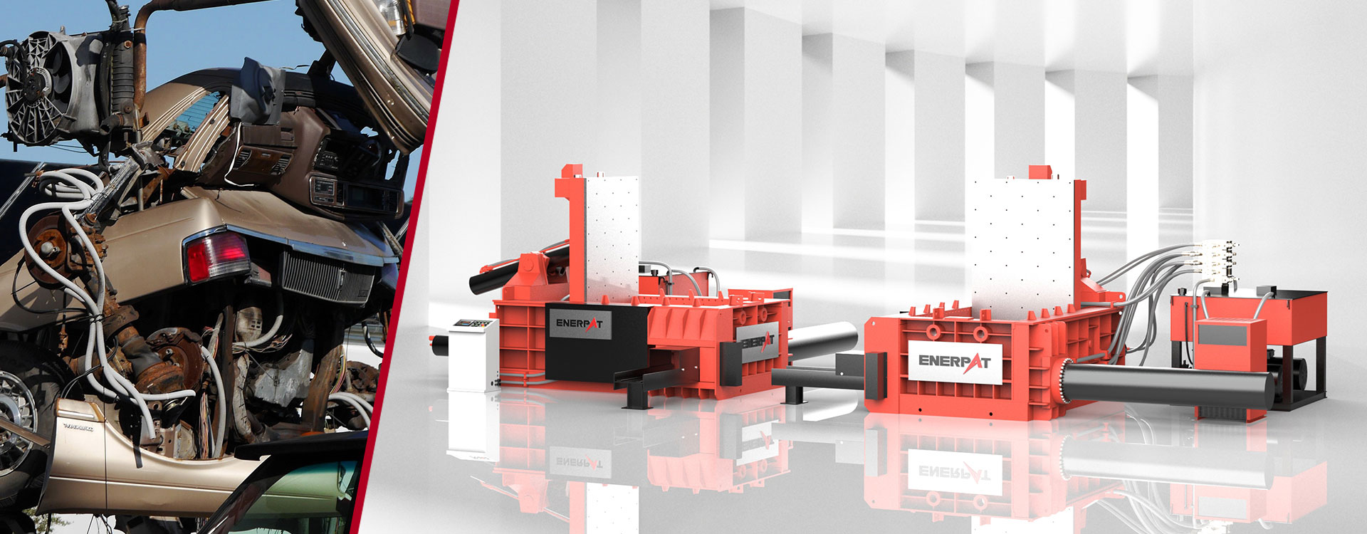 ENERPAT's Lid-Style Steel Baling Machine آلة بالات الفولاذ على شكل غطاء من ENERPAT