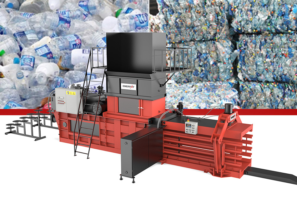 Auto Tie Plastic Bottle Baling Machine آلة بالات الزجاجات البلاستيكية الأوتوماتيكية