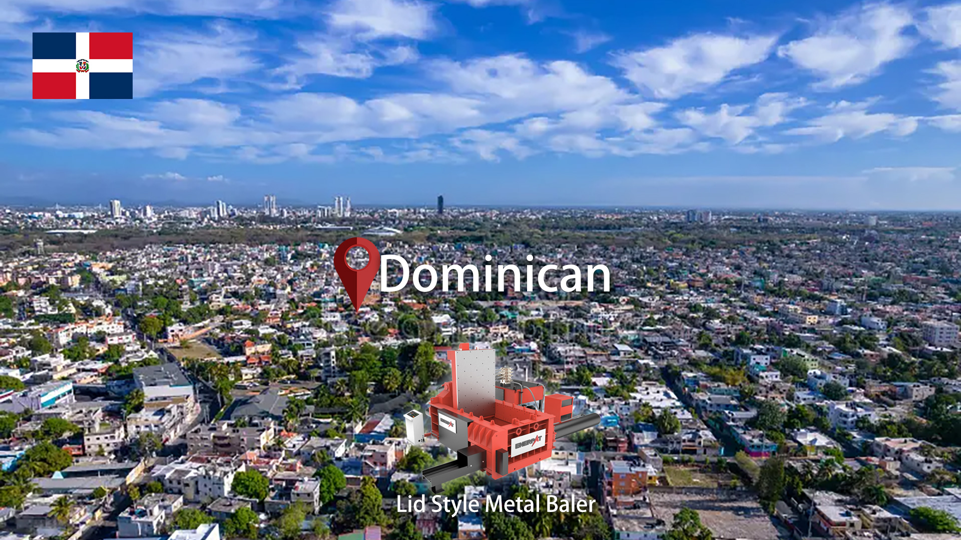 الدومينيكان: تم تركيب مكبس البالات المعدني من نوع الغطاء ENERPAT للبيع