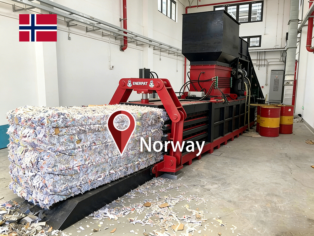 النرويج: ENERPAT تم تركيب ماكينة ضغط الورق الهيدروليكي الأوتوماتيكية