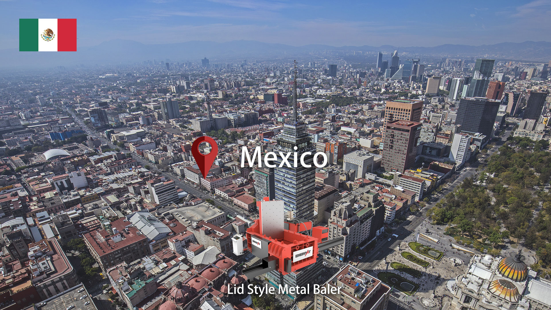 المكسيك: ENERPAT تم تركيب آلة بالات الخردة المعدنية