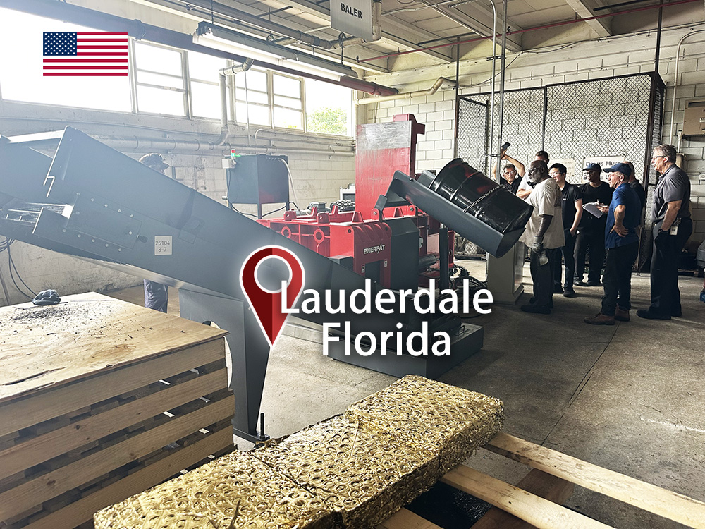 لودرديل، فلوريدا: ENERPAT تم تركيب مكبس النفايات النحاسية