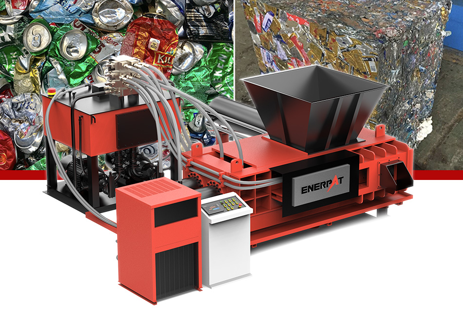ENERPAT آلة بالات خردة الألومنيوم لعلب الصفيح
